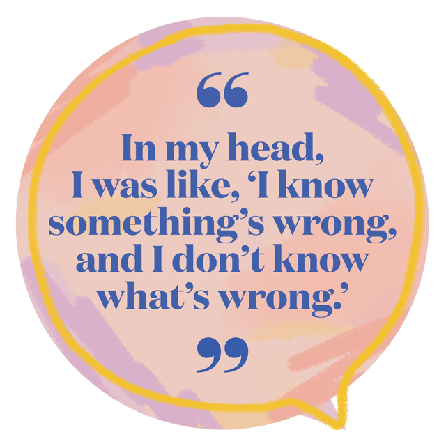 in my head, i was like, i know something’s wrong, and i don’t know what’s wrong
