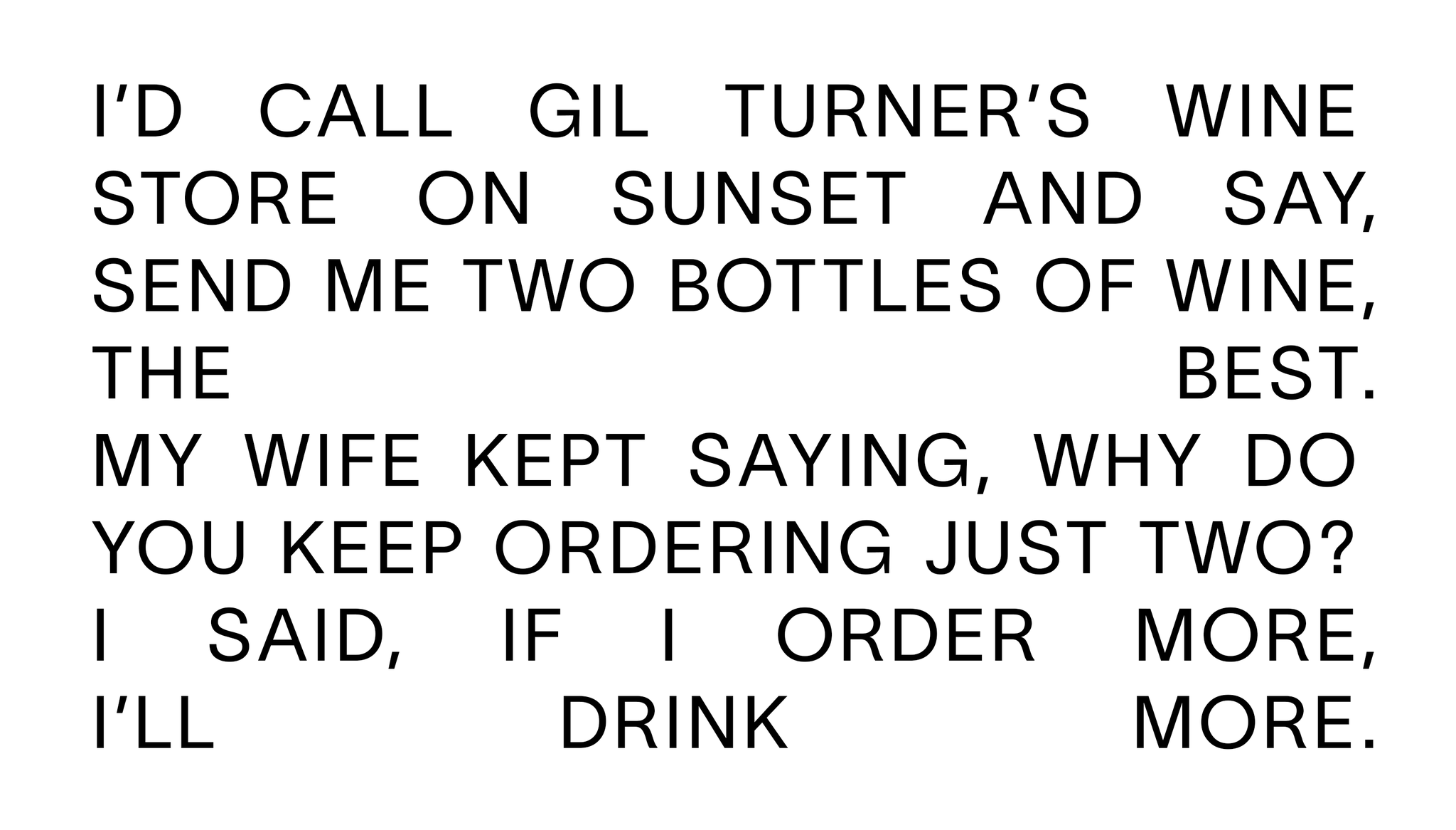 textbased humor about ordering wine