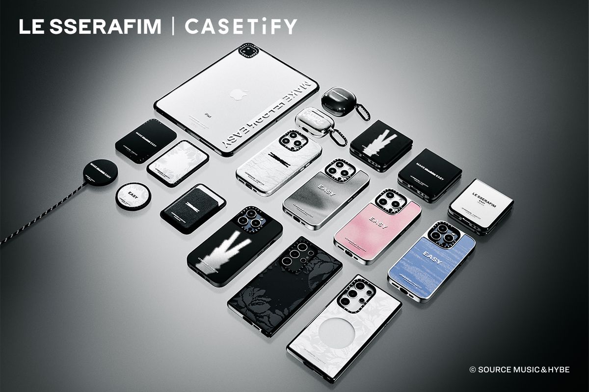 iPhone15ケースcasetify LE SSERAFIM EASY ミラー