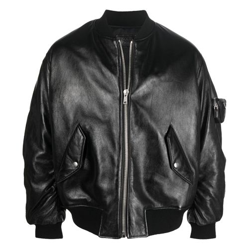 Edikted Halley Faux Leather Bomber Jacket | PacSun