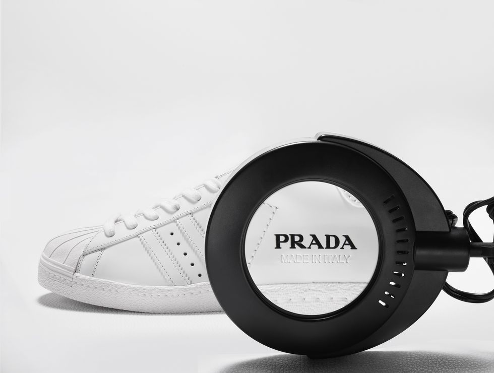 'Made In Italy' branding on the Prada for Adidas Superstar