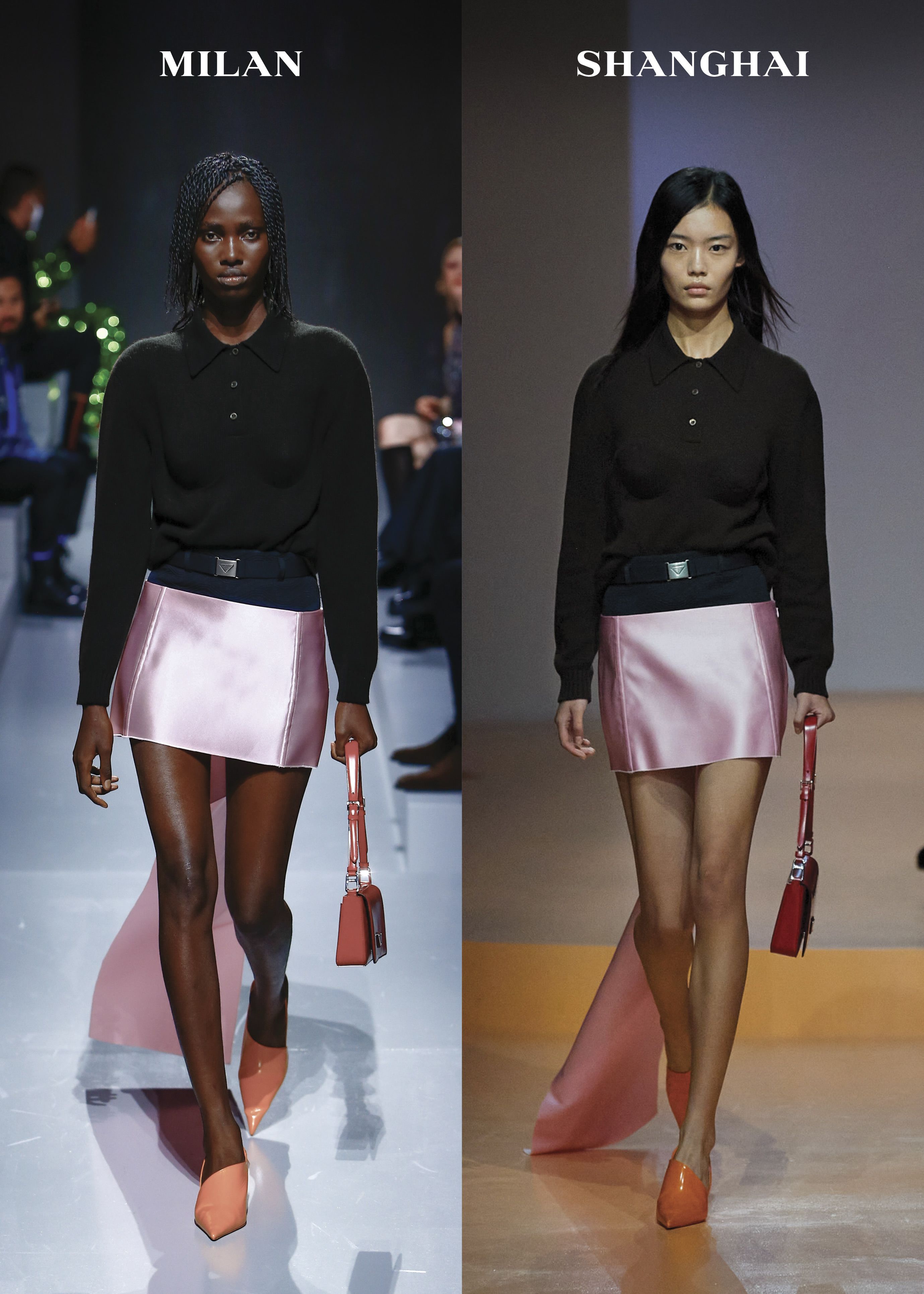 Everyone's Buying This High Street Version Of Prada's Cult Pink Satin  Miniskirt