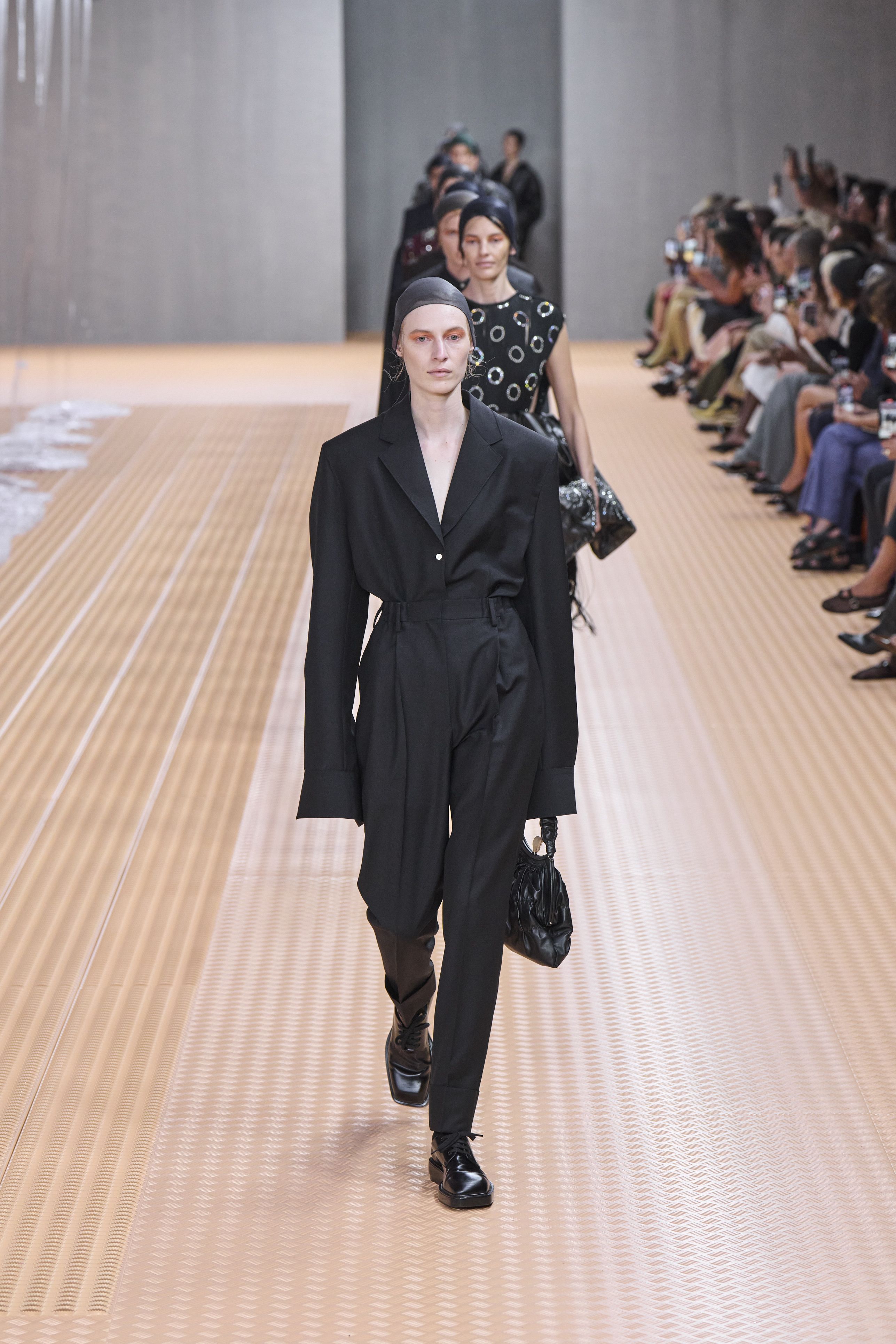 美品】PRADA プラダ アルパカ ボリュームスカート シルク混 スカート