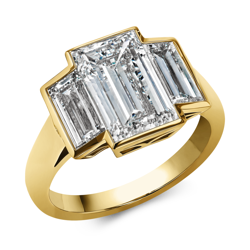 a diamond ring with a diamond