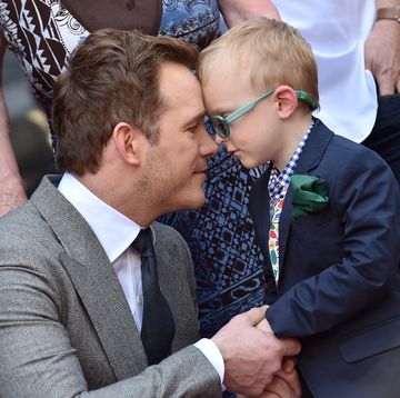 hollywood, ca april 21 actor chris pratt and son jack pratt attend the ceremony honoring chris pratt with a star on the hollywood walk of fame on april 21, 2017 in hollywood, california photo by axellebauer griffinfilmmagic