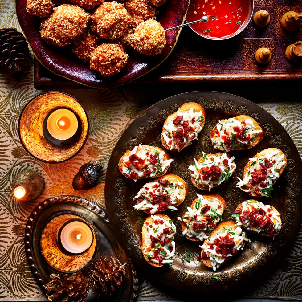 best canape recipes celeriac remoulade with chorizo