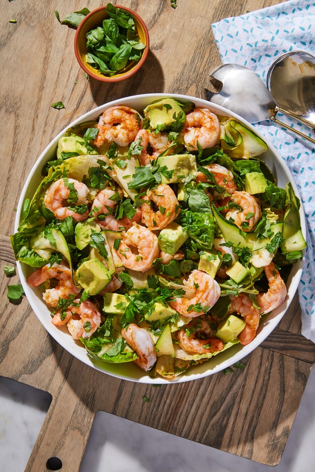 Easy Prawn Salad | Easy Avocado, Courgette & Prawn Salad