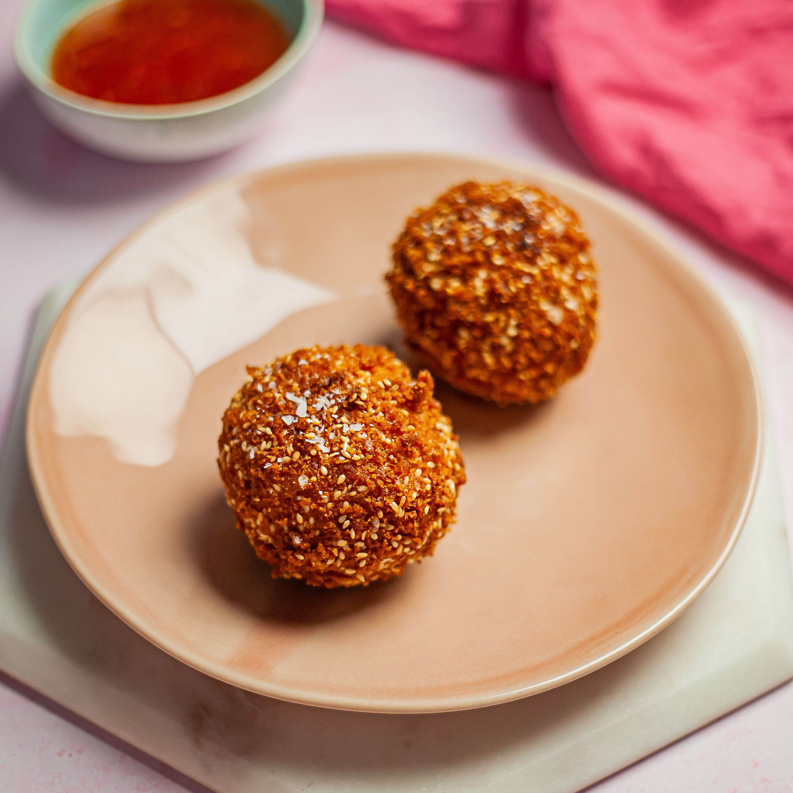 prawn toast scotch eggs