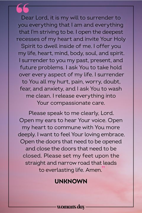 prayers for healing healing prayer of surrender