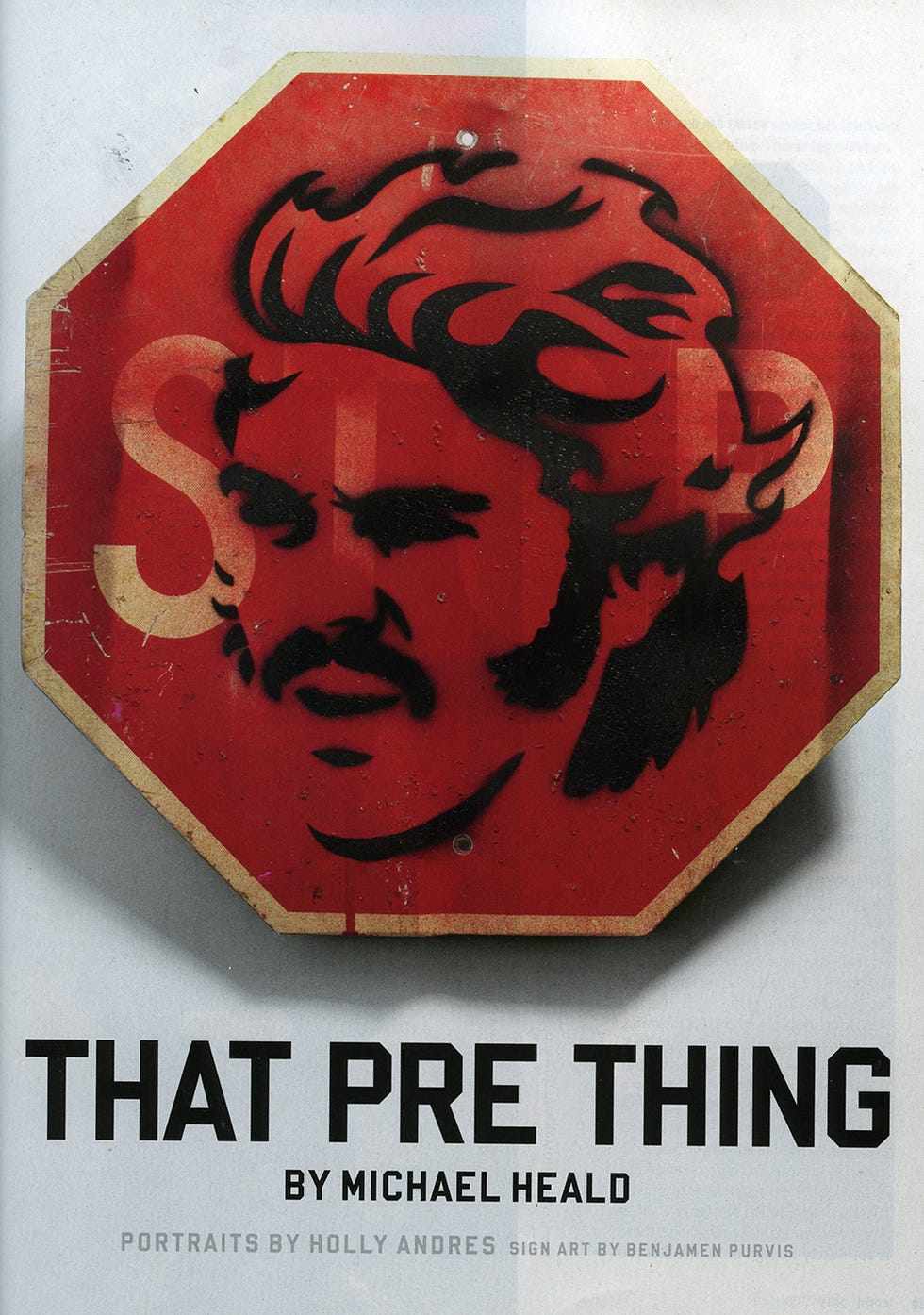 Pre History Steve Prefontaine stop Pre stopsigin symbol