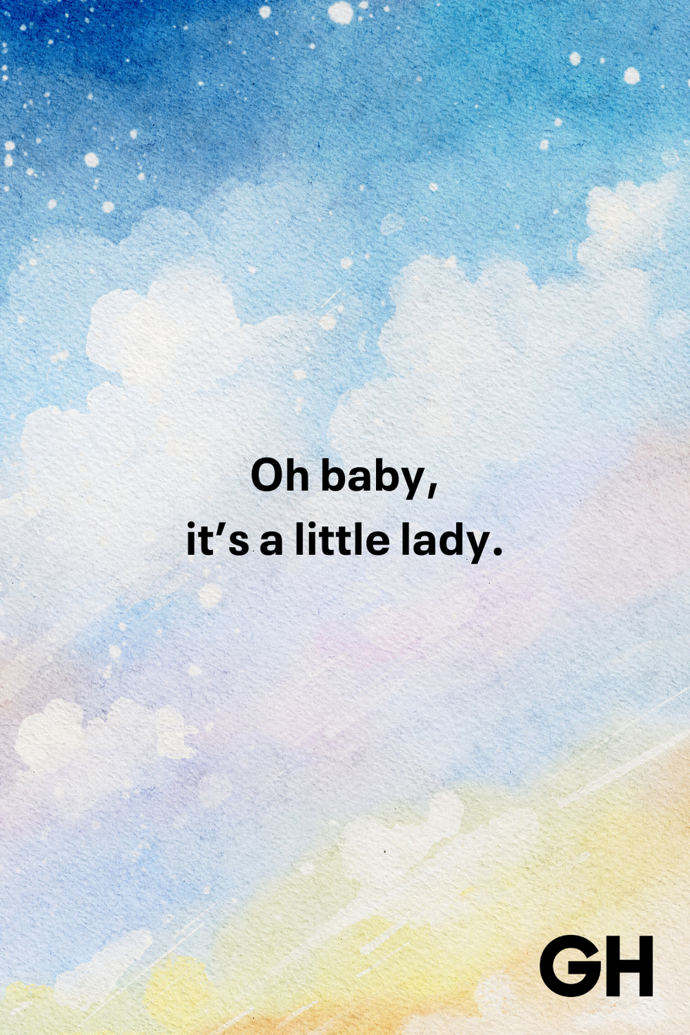 oh baby its a little lady