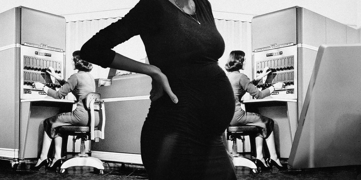 Pregnant Woman Reading Pregnancy Female On Chair With Book Waiting