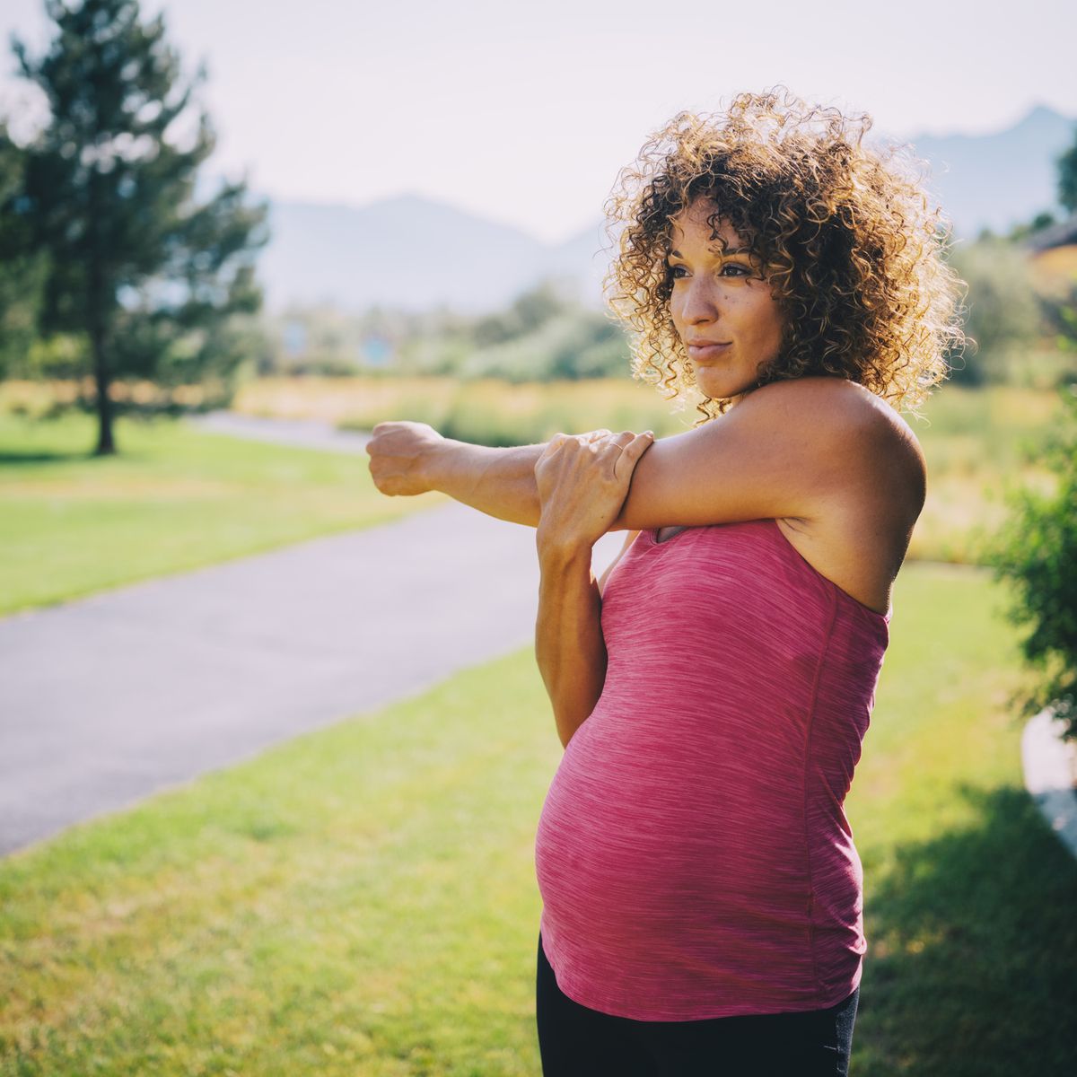Pregnant Woman Fitness Exercise