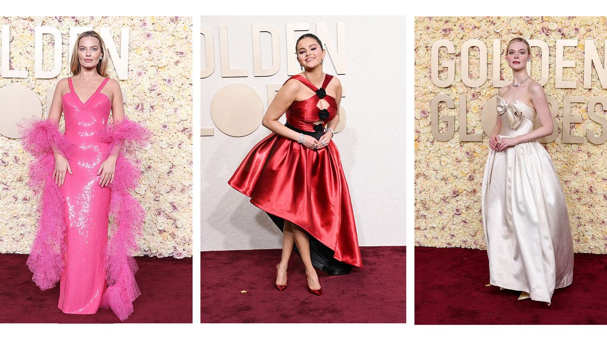 preview for La alfombra roja de los premios Globos de Oro 2024: todos los ‘looks’, desde Margot Robbie y Hunter Schafer hasta Selena Gomez