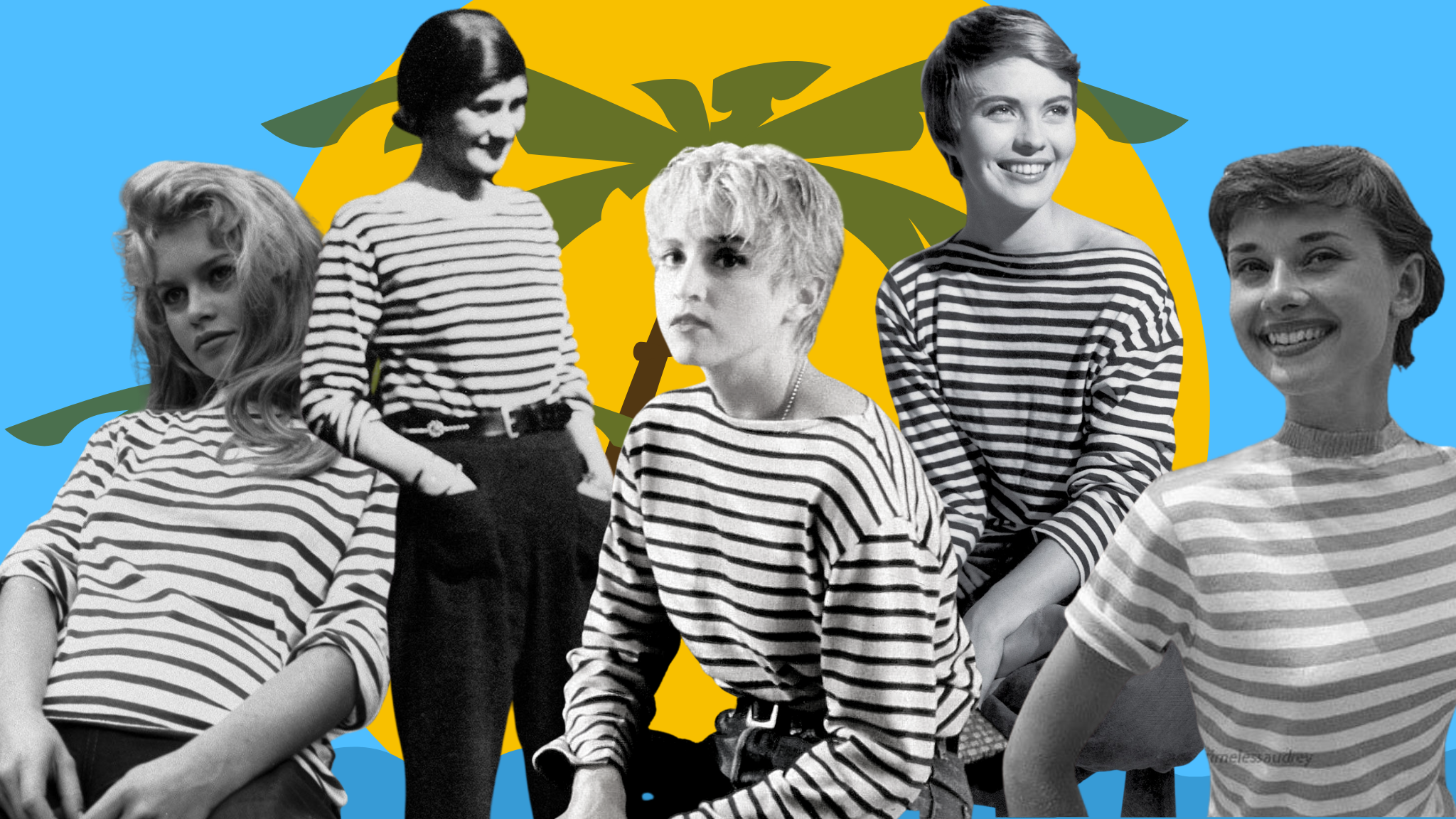 La historia de la camiseta de rayas marineras veraniega