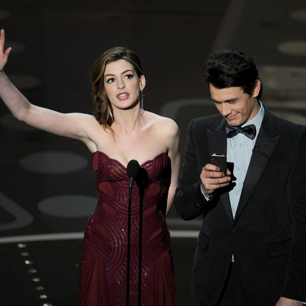 celebrity oscar hosts james franco anne hathaway