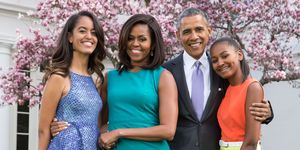 malia, michelle, barack, and sasha obama in 2015