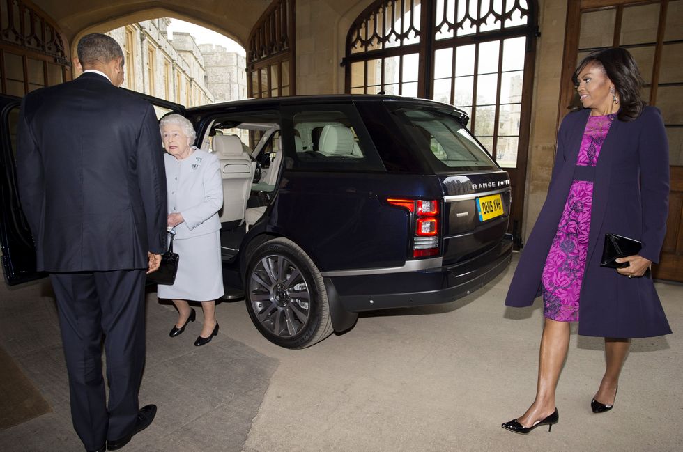 president obama and the first lady lunch with the queen and prince philip