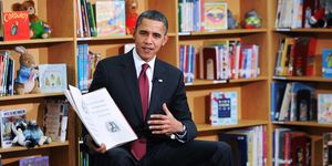Obama Reads His Book To Second Graders In Virginia