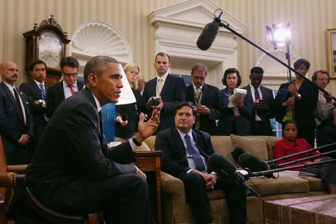obama meets with ebola response coordinator ron klain  at white house