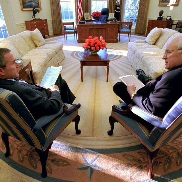 George W. Bush and Dick Cheney in the Oval Office