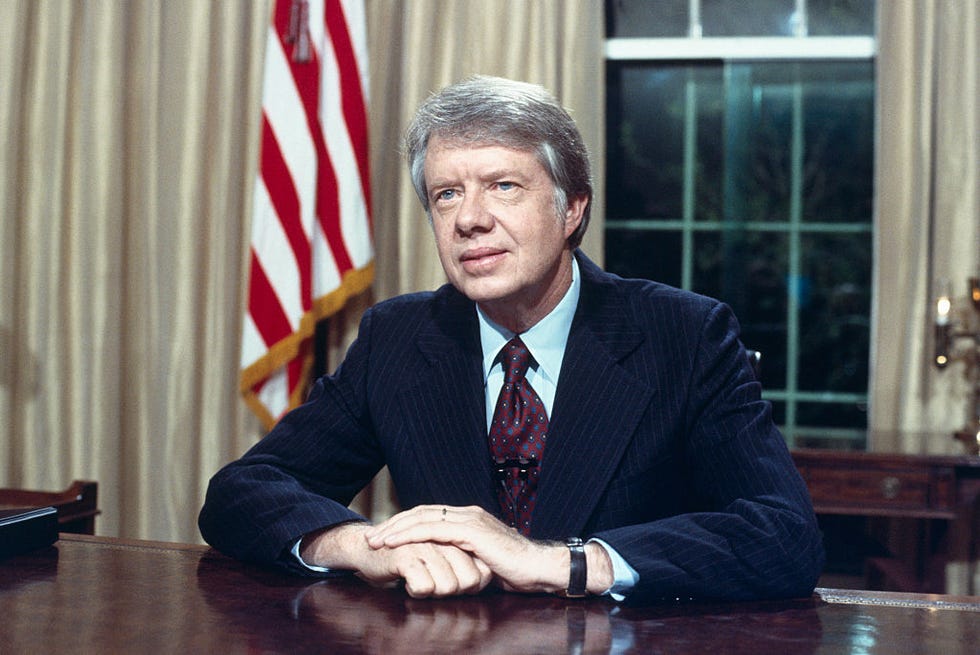 jimmy carter at his desk