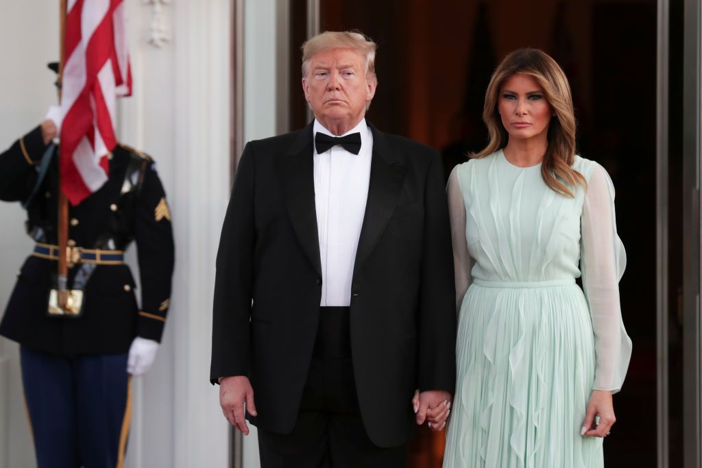 Melania trump dress state clearance dinner