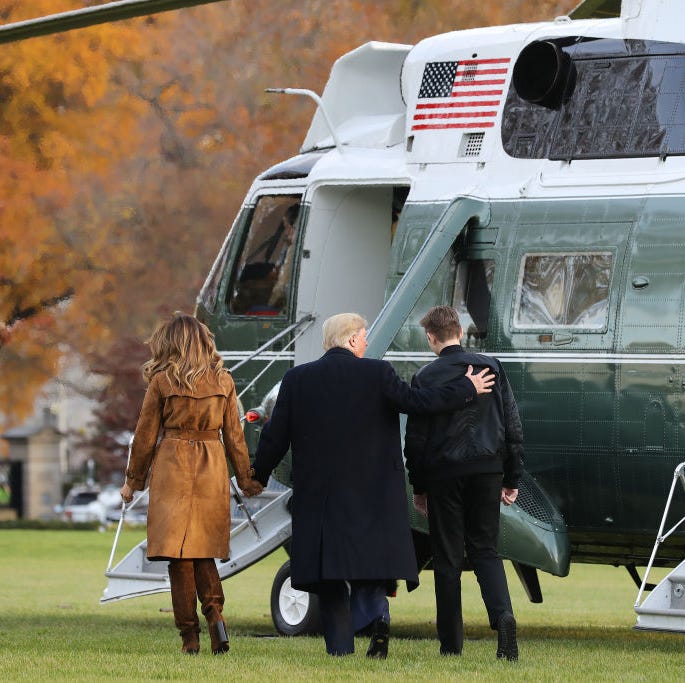 President Trump And First Lady Melania Depart White House En Route To Florida