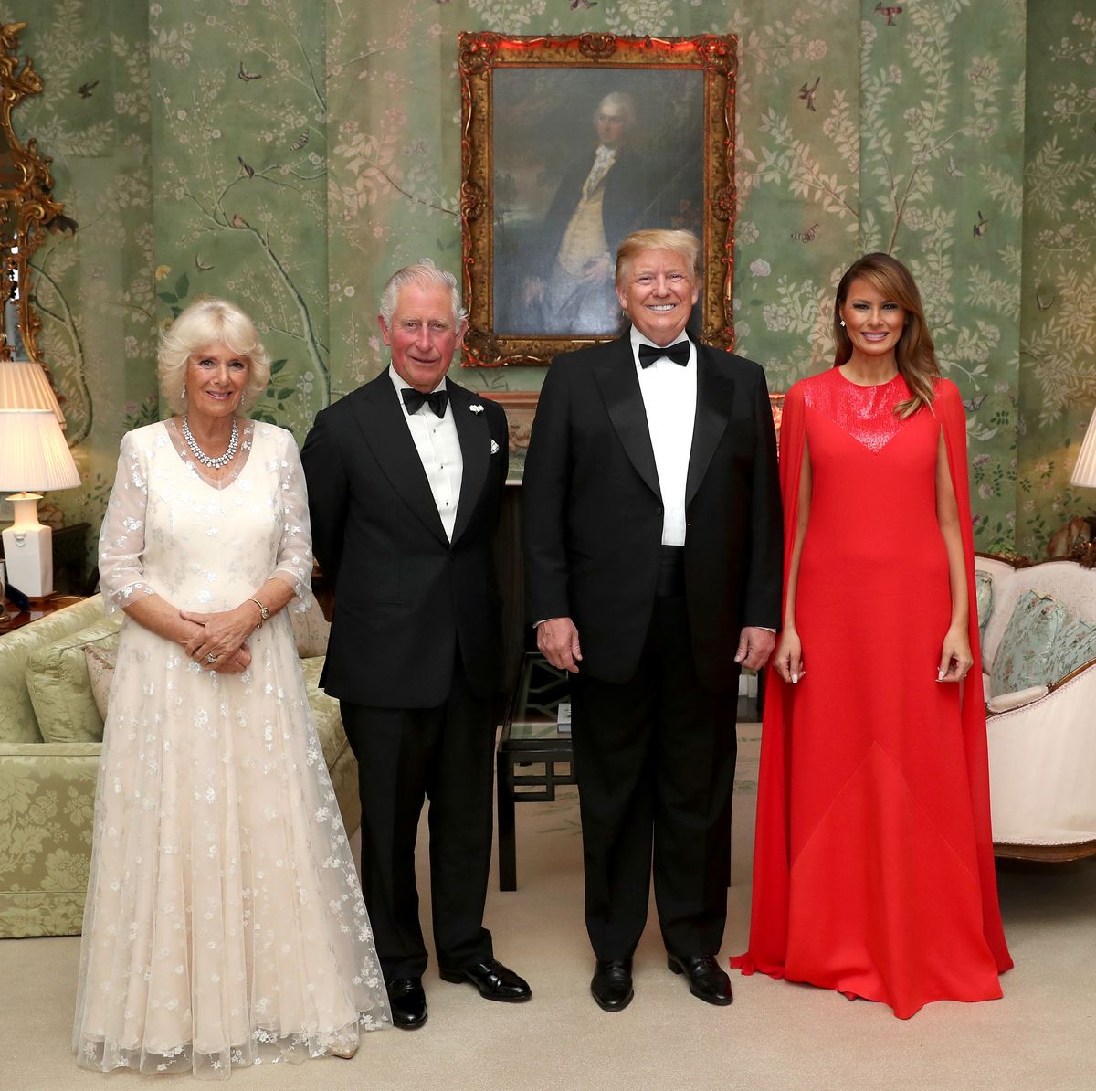 Prince Charles, Camilla, Melania, Trump