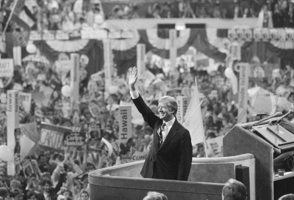 jimmy carter accepts the democratic nomination for president at the 1980 convention