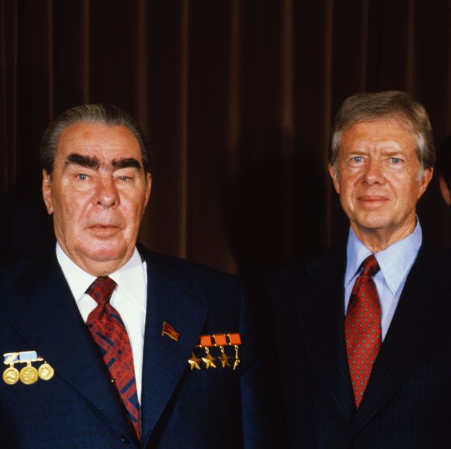 president carter with leonid brezhnev