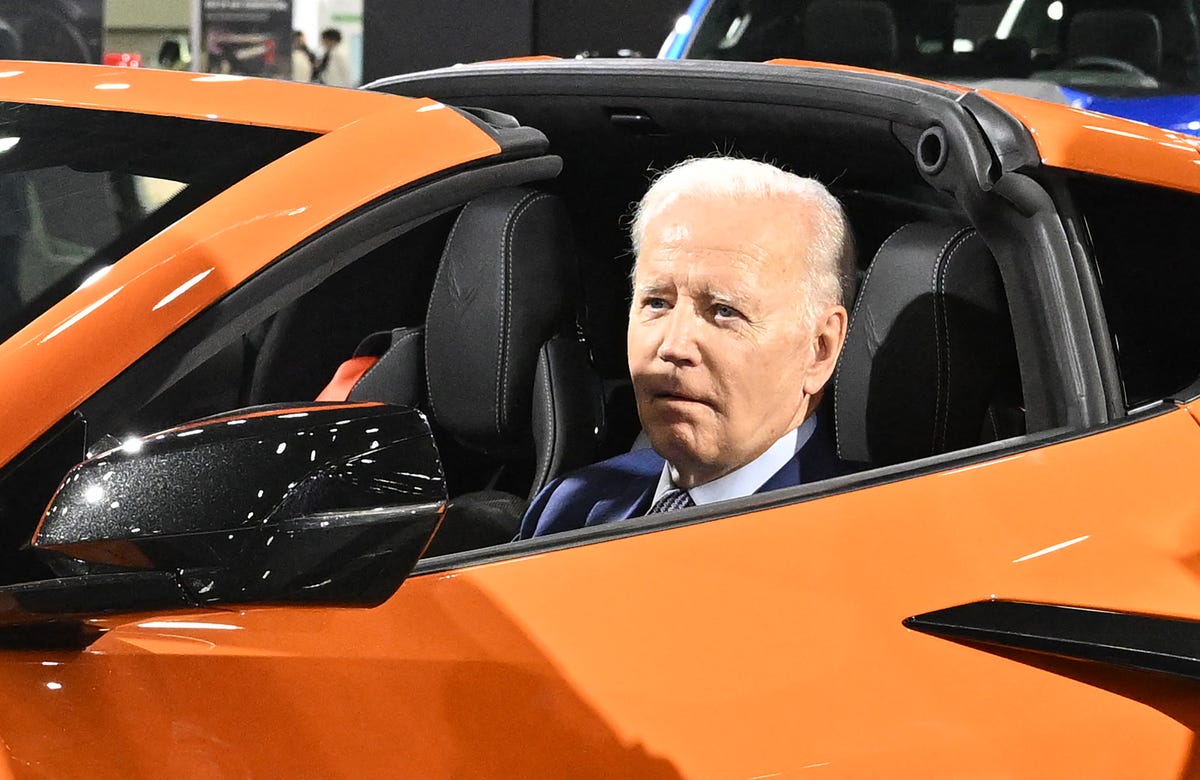 Watch President Biden Start and Rev the New Corvette Z06