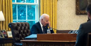 president biden speaks on the phone