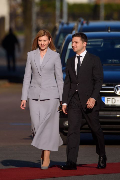 president of ukraine volodymyr zelensky and his wife, first lady of ukraine olena zelenska