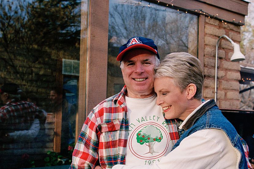 John and Cindy McCain at the McCain Ranch