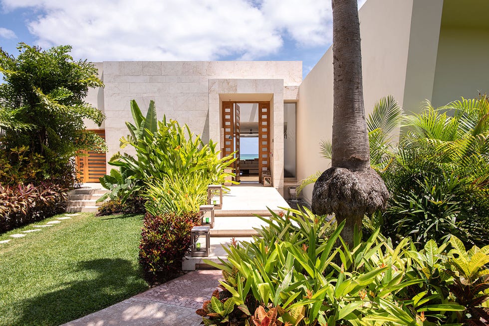 a house with a large front yard