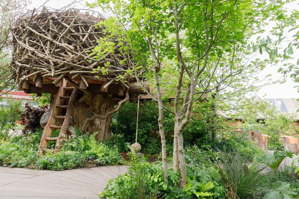 Kate Middleton, the Duchess of Sussex, RHS Back to Nature garden at the Chelsea Flower Show