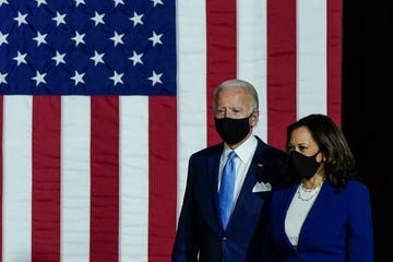 joe biden and running mate kamala harris deliver remarks in delaware