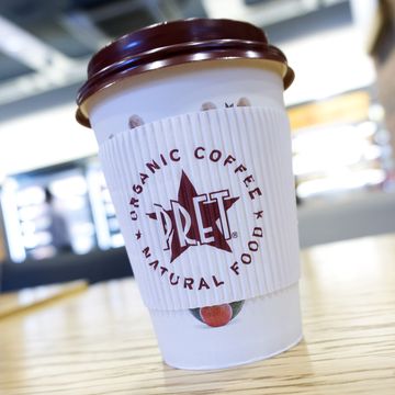 a cup of coffee from pret a manger, the coffee chain that has just launched a new club subscription membership along with a price increase