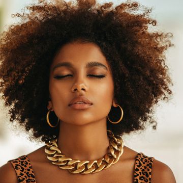 pretty young afro woman