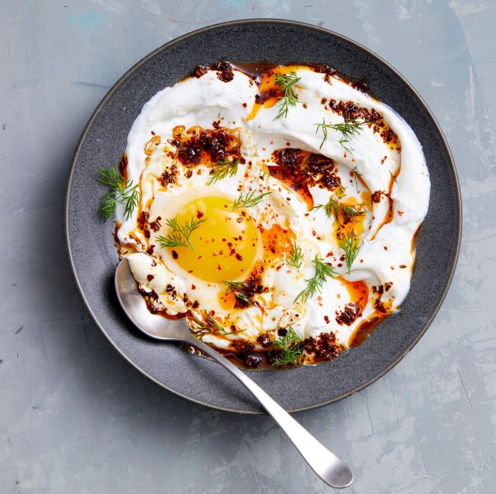 turkish eggs with greek yogurt