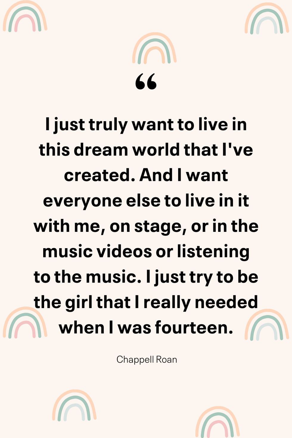 quote expressing the desire to share a dream world through music and performance