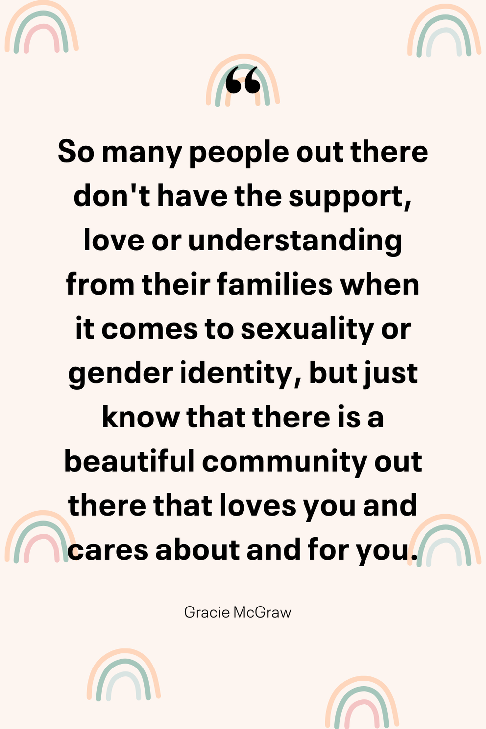 inspirational quote about support for sexuality and gender identity