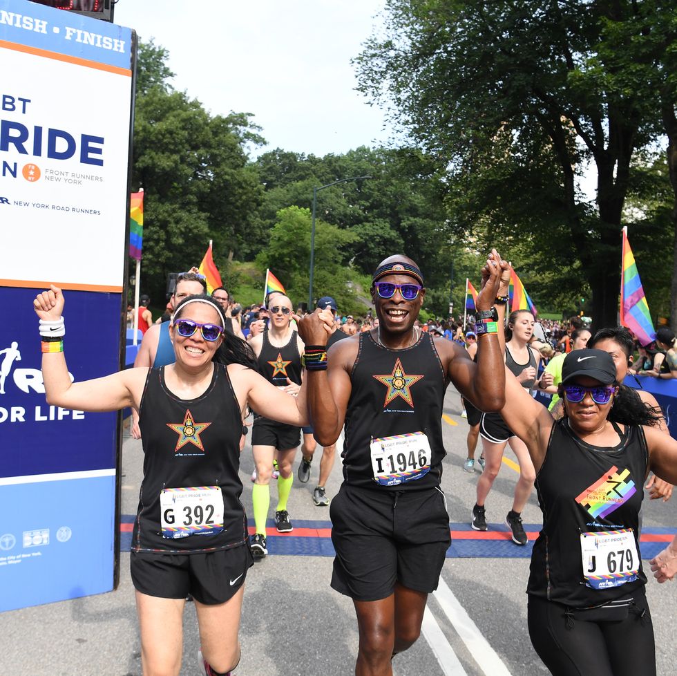 the finish line of the new york pride run