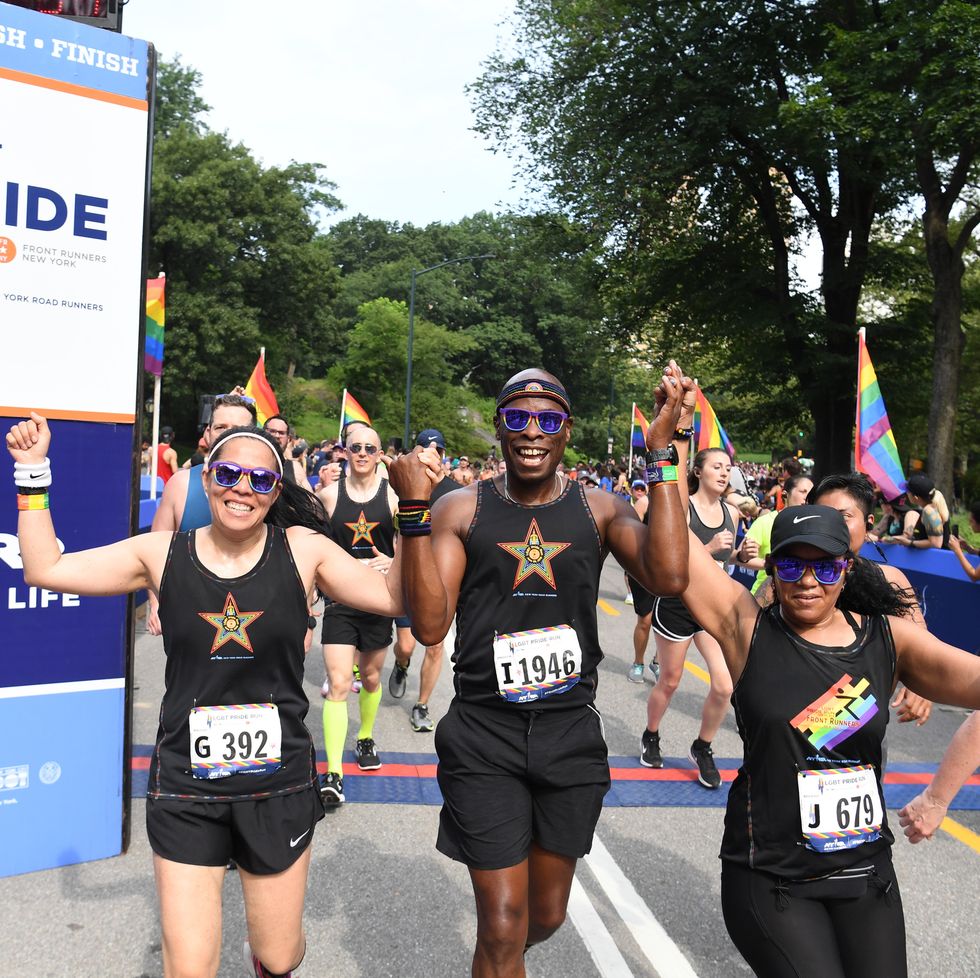 the finish line of the new york pride run