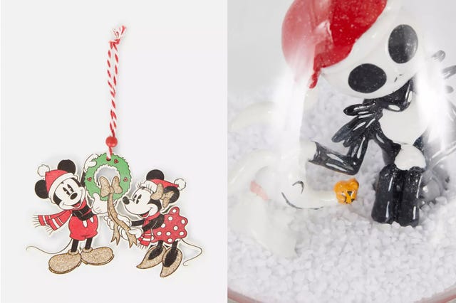 los adornos de navidad de primark para decorar con personajes de disney