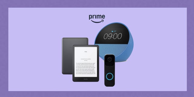 promotional display featuring various amazon devices