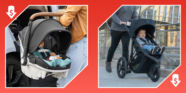 evenflo gold shyft dualride infant car seat, bob gear wayfinder jogging stroller