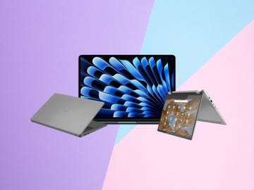 lg gram, apple macbook (2025) and lenovo ideapad flex laptops shown together on a patterned background
