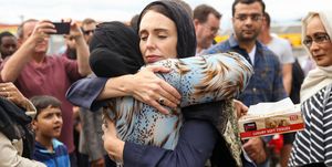 Prime Minister Ardern Lays Wreath And Visits With Islamic Community Leaders At Kilbirnie Mosque